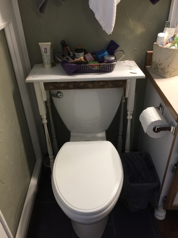 Build A Small Table For Your Bathroom, Over The Toilet Table With Drawer
