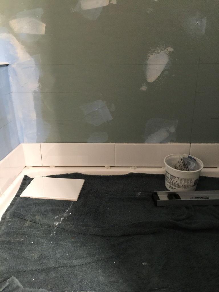 Let's tile the walk-in shower! | My Perpetual Project