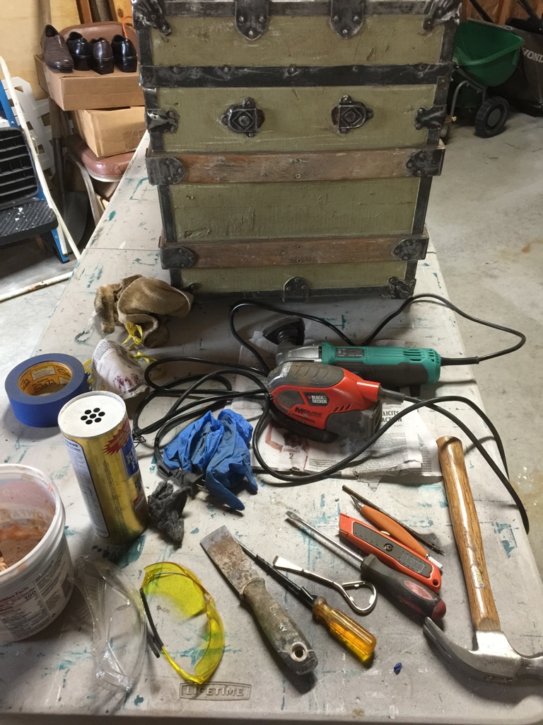 DIY: Refinishing An Antique Trunk 