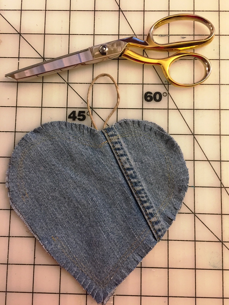 DIY Heart Patterned Jeans